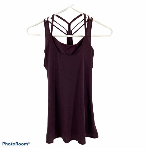 Athleta‎ Burgundy Tank With Attached Sport Bra XS - Picture 7 of 14
